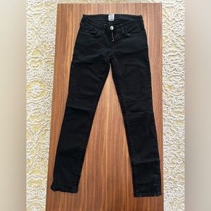 True Religion Skinny Jeans - black (girls size 14 / women’s 25)